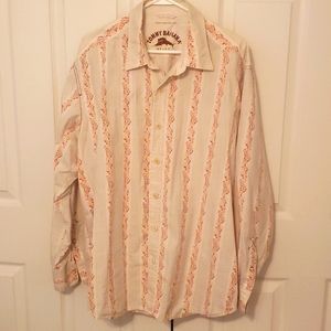 Men's extra large Tommy Bahama 100% cotton long sleeve button down shirt